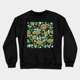 fingerflies and fungi at night Crewneck Sweatshirt